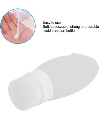 Zerodis Portable Silicone Cosmetic Storage Bottle for Outdoor Travel - Lightweight and Shampoo Bottle for Camping (White) - Buy Online on SooperMarket.com