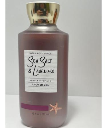 Bath and Body Works Sea Salt Lavender Shower Gel Wash 10 Ounce Shea Plus Vitamin E