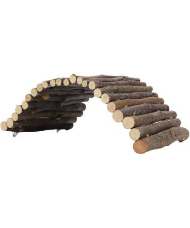 Wooden Hamster Bridge - Flexible Multi-Purpose Arch for Guinea Pigs Chinchillas Ferrets & Reptiles (S) | International Shipping - Buy Online on SooperMarket.com
