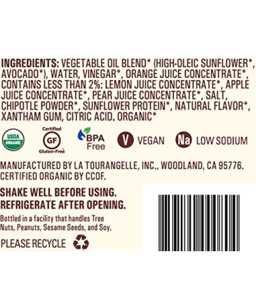 La Tourangelle Organic Citrus Chipotle Vinaigrette 8.45 oz - 2-Pack | Avocado Oil Dressing & Marinade, Gluten-Free, Low Sodium - Buy Online on SooperMarket.com