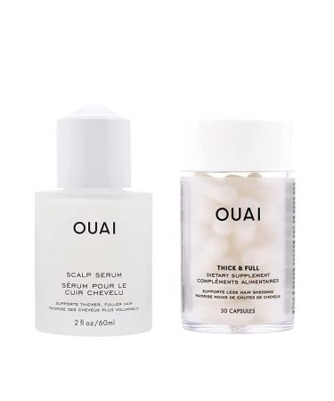 OUAI Scalp Serum + Thick & Full Hair Supplements for Thinning Hair