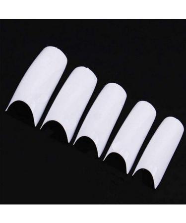 Yimart 500pcs French Acrylic Style False Nails Tips - White | Nail Art Tips With Box - Buy Online on SooperMarket.com