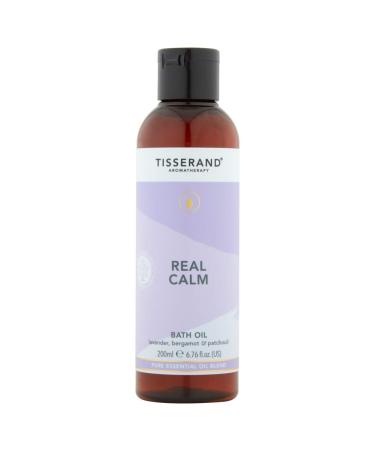 Tisserand Aromatherapy - Real Calm Bath Oil - 100% Pure Essential Oil - Lavender Bergamot and Patchouli - Calming Aromatherapy - 200ml Real Calm 200ml