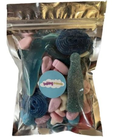 Blue & Pink Retro Sweets Gift Bag Assorted Sweet Pick N Mix Candy Pouch 200g Great Birthday Gift Baby Shower Easter Present - Buy Online on SooperMarket.com