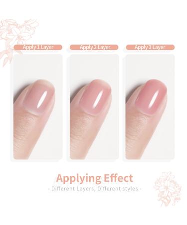 Nude Gel Polish Set for French Manicure - 6 Transparent Colors for Home Salon, LED UV Curing - 7.5ml Each - Buy Online on SooperMarket.com