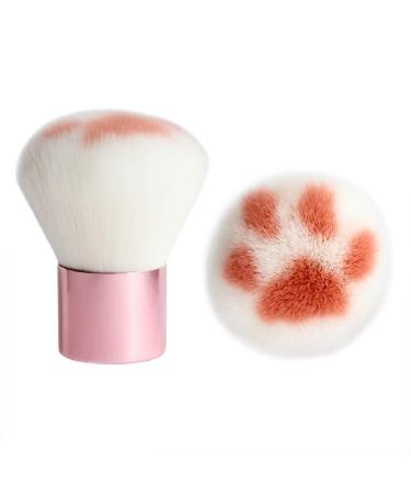 Cute Cat Paw Makeup Brush Soft and Fluffy Bristles Multipurpose for Foundation and Pre-Makeup Great Gift for Birthdays and Mother's Day (c)