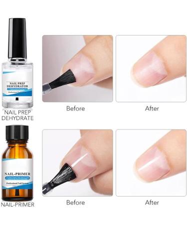 Nail Dehydrator and Primer Bond Set Natural Nail Dehydrant and Max Bond Nail Prep Natural Dehydrate Bond Primer Nail Protein Bond for Gel Nail Polish 15ml - Buy Online on SooperMarket.com