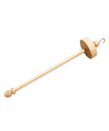 Happy Classy Drop Spindle Classic Style Top Whorl Yarn Spinning Hand Carved 13" Length