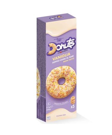 Cuorenero 3 Donuts Vanillge taste |Non -fried donuts gluten -free in the caseDonuts with vanilla taste |Vanilla snack - 111 grams