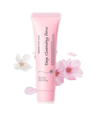 Sakura Clay Face Mask Pink Clay Mask With Cherry Blossom Cherry Blossom Clay Mask Controlling Oil Mud Mask Sakura Face Masks Deep Cleans Pink Face Mask Shrink Pore All Skin Types