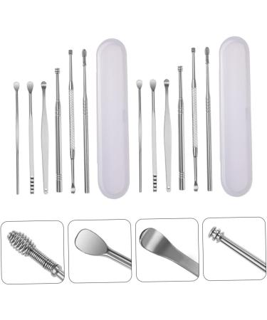 Stainless Steel Ear Cleaning Kit - 6 Sets Ear Pick Scoop Curette Set - Buy Online on SooperMarket.com