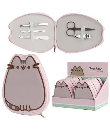 Puckator Pusheen The Cat Shaped 5 Piece Manicure Set - Nail Care Kit Gift Gifts Set for Women Men - Personal Safe Care - Travel Holiday Essentials Accessories Kits - Health Beauty Items Products