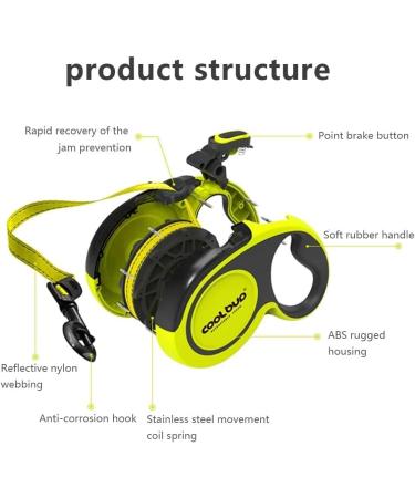 Pecco Retractable Dog Lead 5M Extendable Dog Lead Heavy Duty Leash for Medium& Large Dogs 16 feet Extensive Dog Leash with One Button Brake & Lock System Up to 50KG - Buy Online on SooperMarket.com