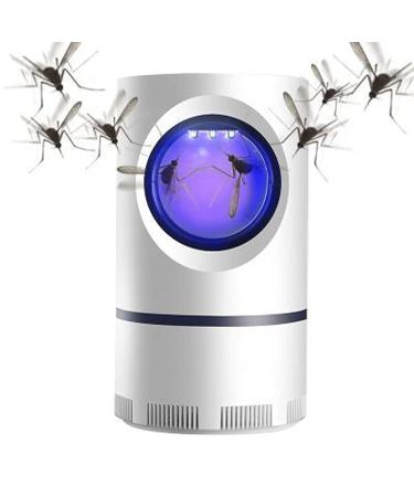 Advanced Mosquito Exterminator Suction Fan No Zapper Child Safe With USB Power Supply Silent Mosquito And Flies Killer Trap For Indoor And Outdoor Waterproof (1 white)