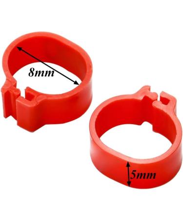 Givats Pigeon Footrings for Parrots - 300 Pieces Quail & Poultry Bands | Multi-Color 8mm Clip Leg Rings for Chickens & Pigeons - Buy Online on SooperMarket.com