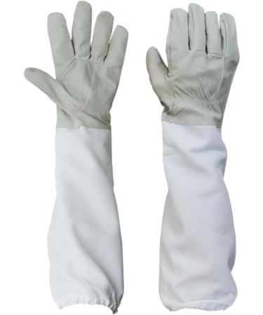 BESTOPE Beekeeping Protective Gloves with Vented Long Sleeves 4.33" Width--Grey 1 Pair - Buy Online on SooperMarket.com