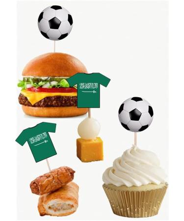 Saudi Arabia Football Party Food & Cupcakes Picks Decorations Toppers World Cup 2022 (pack of 14) - Buy Online on SooperMarket.com