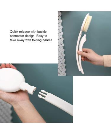 LFJ 3-in-1 Back Bath Brush Set - Long Handle Body Brush, Bath Sponge, Pumice - Gentle Exfoliation for Improved Skin Health - Men and Women - Nylon Soft Brush - Buy Online on SooperMarket.com
