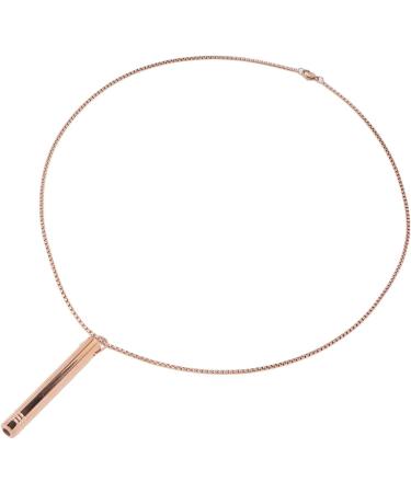 Stress Relief Mindful Necklace Increase Lung Volume Reduce Anxiety Mindful Breathing Necklace Skin Friendly for Men for Daily Wear (Rose Gold) - Buy Online on SooperMarket.com
