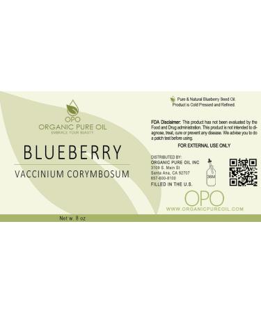 Buy 100% Pure Blueberry Seed Oil - Cold Pressed Non-GMO Carrier Oil for Skin & Hair Care - 8 oz - Buy Online on SooperMarket.com