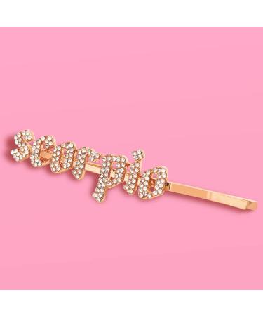 xo  Fetti Scorpio Hair Pin  Birthday Party Rhinestone Clip | Zodiac Scorpio Hair Accessory  Horoscope  Astrology Bday Party Decorations Gift