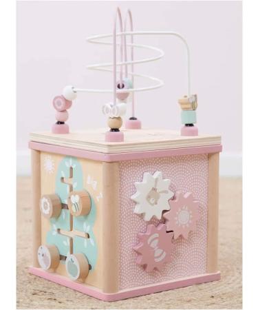 Little Dutch 4427 Wooden Activity Cube - Adventure Pink | Enhance Motor Skills & Fun Playtime for Kids - Buy Online on SooperMarket.com