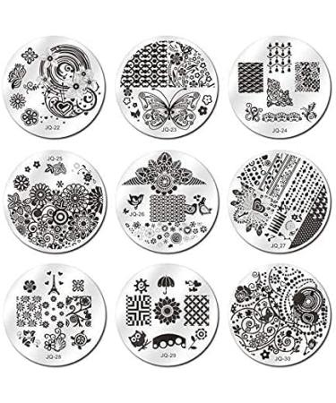 BIEUTEE Nail Art Stamp Template 30 Designs Nail Stamping Stencil Complete Set with 1 Stamp & 2 Scrapers for Stunning Nail Art - Buy Online on SooperMarket.com