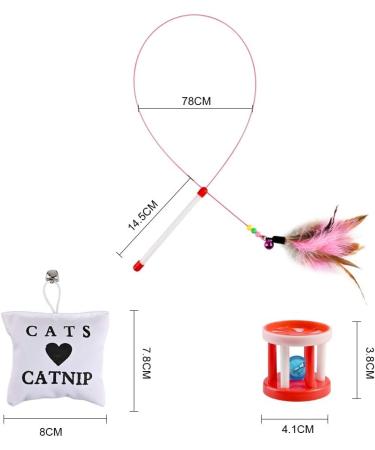 GOLDGE Cat Toys Kitten Toys for Indoor 16 Pcs Cat Interactive Toys Includes Cats Catnip Balls Mice Feathers Wand Toys Set Gift for Cat and Kitty - Buy Online on SooperMarket.com