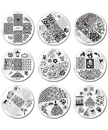 BIEUTEE Nail Art Stamp Template 30 Designs Nail Stamping Stencil Complete Set with 1 Stamp & 2 Scrapers for Stunning Nail Art - Buy Online on SooperMarket.com