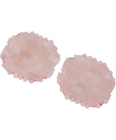 Jauarta 2 Pack Rose Quartz Eye Pads - Migraine Relief Reduces Puffiness & Wrinkles - Cooling Eye Covers for Soothing Relaxation - Buy Online on SooperMarket.com