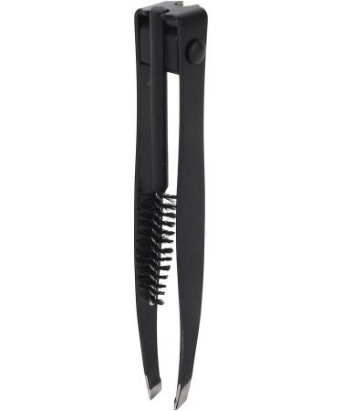 Black Multifunctional Eyebrow Tweezers with Comb | 2-in-1 Makeup Tool for Perfect Eyebrows & Face Hair - Shop Now! - Buy Online on SooperMarket.com