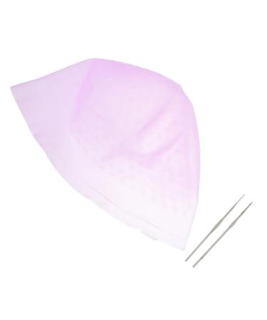 Ipetboom 1 Set Hair Color Highlighter Cap Hair Styling Tools with Hook Dye Mixer Bowl Hair Bleaching Cap Hair Frosting Cap Hat Dye Caps Clamshell Hairdressing Cap To Weave Pink 22X16X1CM Pink