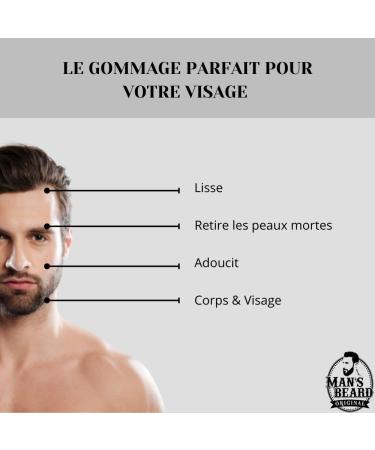 Mans Beard Peeling Scrub 100ml - Face & Body Exfoliator | French Skin Care for Clean Impurity-Free Skin - Buy Online on SooperMarket.com