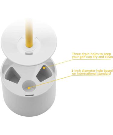 KINGTOP Golf Hole Cup for Practice Putting Green - Fits PGA, LPGA, USGA Regulations - ABS Ivory White - 4 or 6 Depth - 2pcs - Buy Online on SooperMarket.com