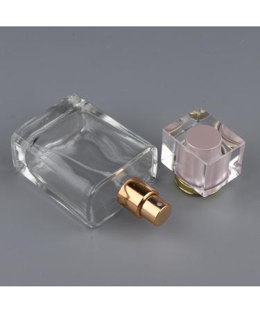 Dajidafu Stylish Pink Cap Empty Glass Perfume Fragrance Bottle Aftershave Spray Containers 50ml - Buy Online on SooperMarket.com
