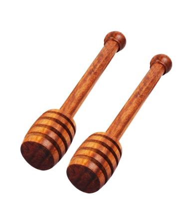 BATRA ASSOCIATES - 6 Inch Wooden Syrup Dippers - Honeycomb Sticks Perfect for Drizzling Honey | Maple Syrup | Chocolate | Caramel Honey Spoons
