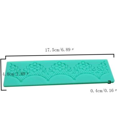 HOMSFOU 4 Pcs Cakesicles Mold De para Gelatinas Silicone Molds Cake Mold Cake Toppers Cake Decorations Fondant Molds DIY Mould Silicone Baking Mold 3D Fringe Lace 17.5X4.8CMx2pcs Greenx2pcs - Buy Online on SooperMarket.com