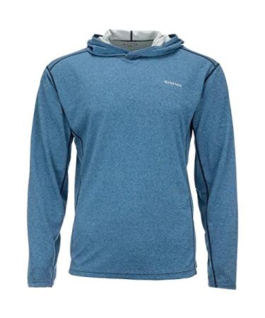 Simms Mens Bugstopper Hoodie Long Sleeve Shirt with Insect Shield, UPF 30 Breathable Outdoor Fishing Shirt X-Large Nightfall Heather