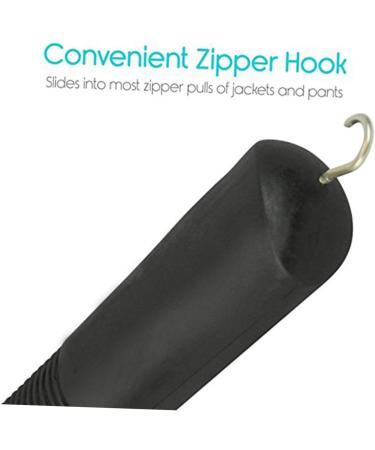 Button Hook Helper 6 Pcs Puller Zipper Helper Pull for Dresses Dressing Hook Button for Clothes Sticky Hooks for Hanging Rope Tab Black 18.4*3.2cm Black - Buy Online on SooperMarket.com