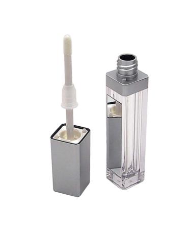 Harilla 7ml Empty Container Lipstick Lip Balm Tube with LED Light for Travel Matte Silver
