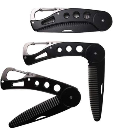 iPobie Folding Beard Comb Stainless Steel Beard Comb for Combing Hair Beards and Mustaches Folding Pocket Comb for Men - Buy Online on SooperMarket.com