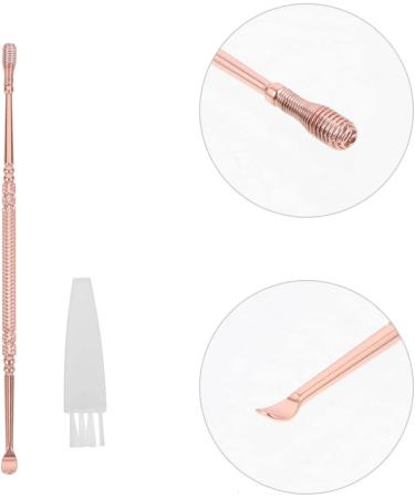 Healeved Spiral Ear Picker - Stainless Steel Ear Spoon & Ear Wax Removal Tool | Rose Gold Screw Back Earring - Ear Cleaner Accessory - Buy Online on SooperMarket.com