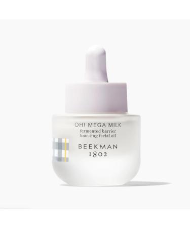 Beekman 1802 Oh! Mega Milk Facial Oil - Niacinamide & Vitamin C - Barrier Boosting - Fragrance Free - Intensely Hydrates & Softens - Cruelty Free 0.5 Fl Oz (Pack of 1)