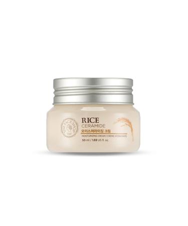 The Face Shop Rice Ceramide Moisturizing Cream | Rich Moisturizer for Long-lasting Smooth Absorbtion without Stickiness | Natural Moisturizer For Whitening & Skin Glowing 1.69 fl oz K-Beauty