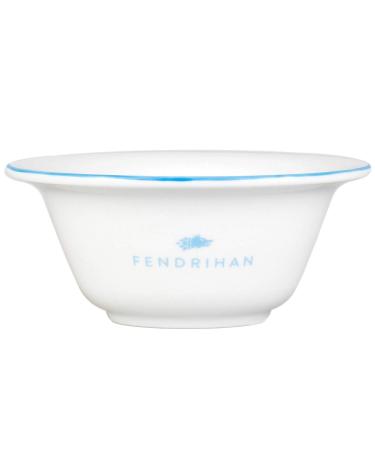 Fendrihan Porcelain Shaving Bowl Hand-Painted Light Blue Rim