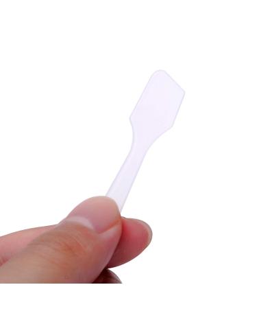 Senkary 200 Pack Disposable Makeup Spatulas - 3.2 Inch Frosted Plastic Cosmetic Spatula for Facial Creams and Masks (Translucent) | Bulk Pack - Buy Online on SooperMarket.com