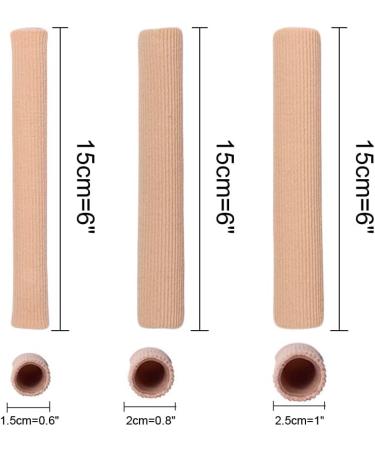 Open Toe Tubes Fabric Gel Lined Sleeve Protectors - 6 Pack for Corns, Blisters, Hammertoes - Buy Online on SooperMarket.com