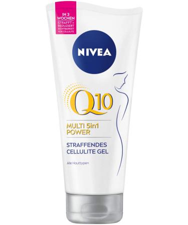 NIVEA Body Gel Q10 Anti-Cellulite (200 ml) Firming Skin Care Gel with Q10 and Lotus Extract Cellulite Gel with Multi 5-in-1 Power Formula 200 ml (Pack of 1)