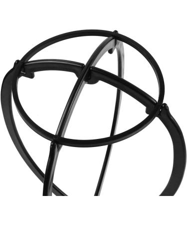 2 Pack Portable Wig Holder Stands - Foldable Short Wig Display for Easy Storage - Black Plastic - Buy Online on SooperMarket.com