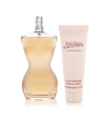 Jean Paul Gaultier Classique Gift Set for Women (Eau De Toilette Spray Body Lotion) 3.4 Ounce (Pack of 1)